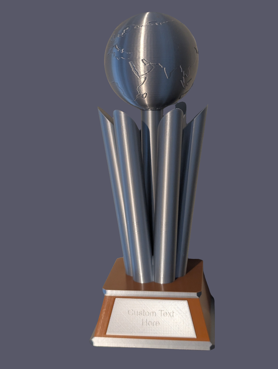 Year end replica trophy